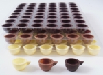 3 Set Schokoladen Tassen Weiß-Vollmilch-Zartbitter